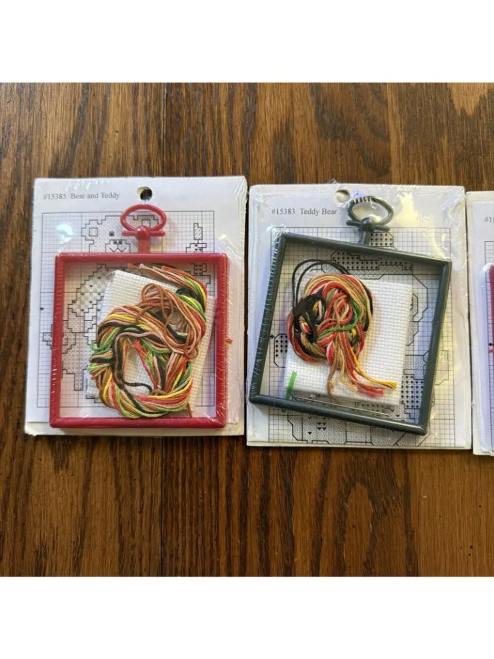 3 MCG Textiles Counted‎ Cross Stitch Kits: Bear& Teddy, Teddy  & Mistletoe Bears